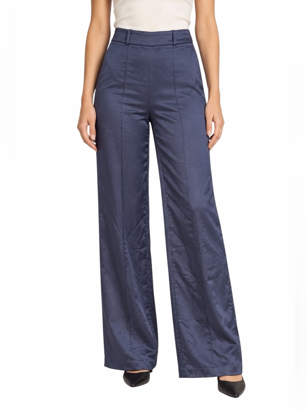 Cinq à Sept - Shiny Wide-Leg Dressy Trousers Sz 2